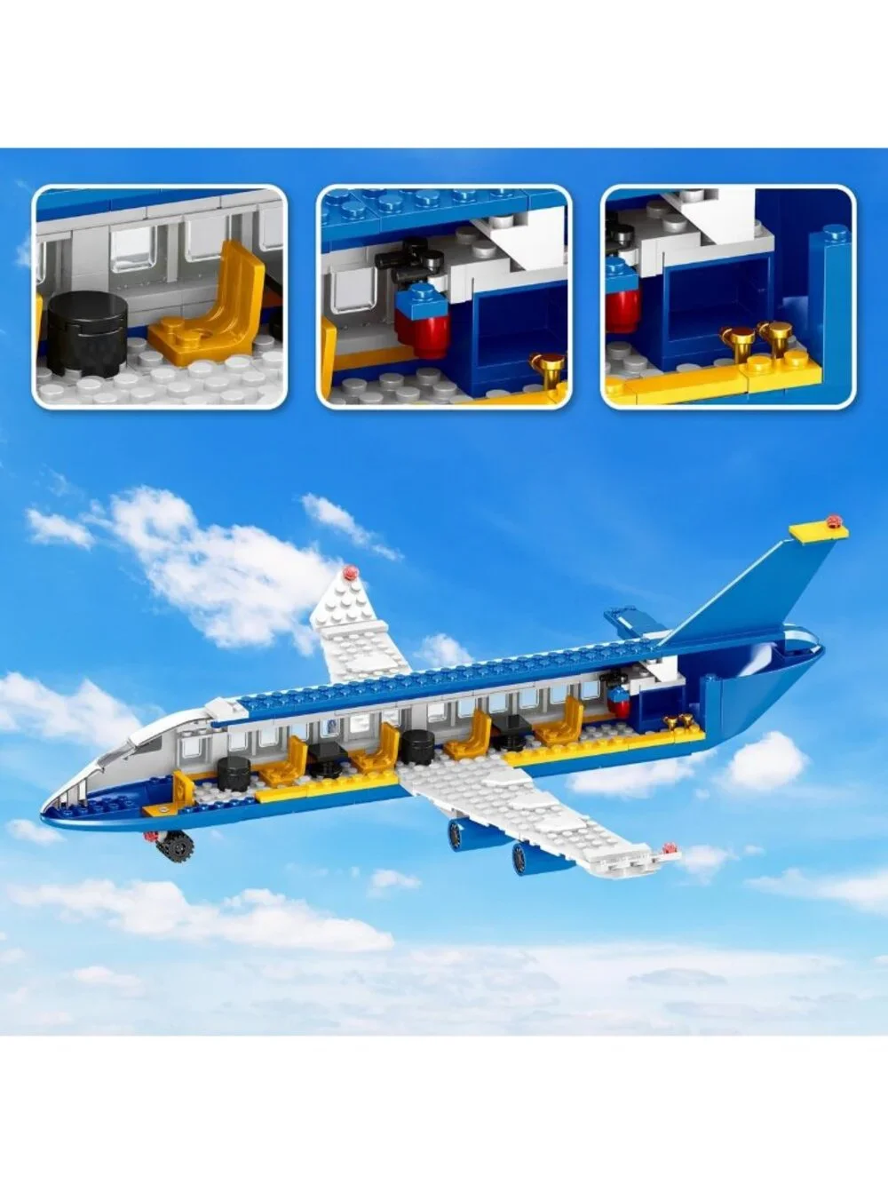 510 Pcs Airplane Building Set - 6-in-1 STEM Toys with Shuttle Bus & Baggage